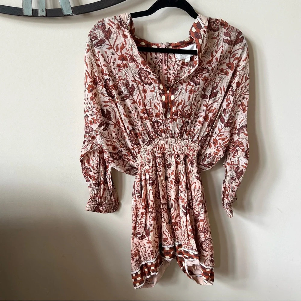 New! Cleobella Izzy romper red print 17953